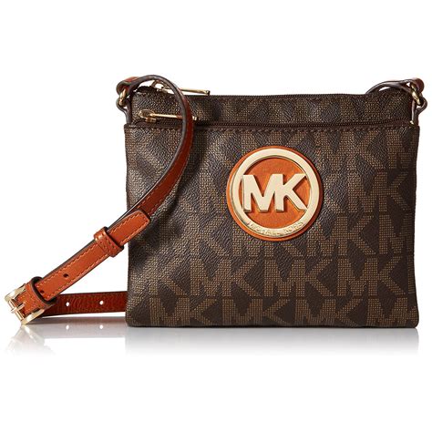 michael kors brown and black patch leather purse|large brown Michael Kors purses.